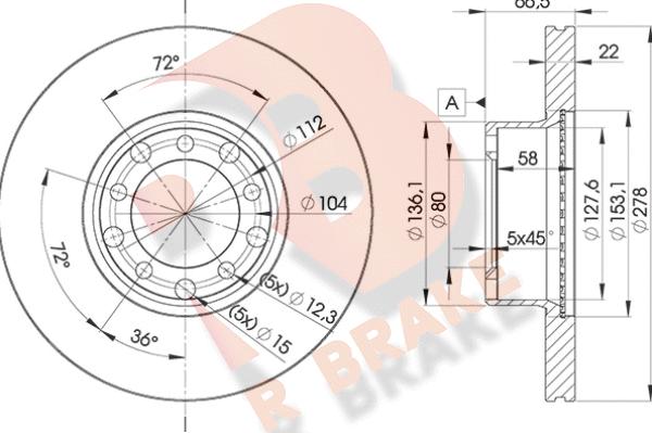 R Brake 78RBD20205 - Bremžu diski ps1.lv