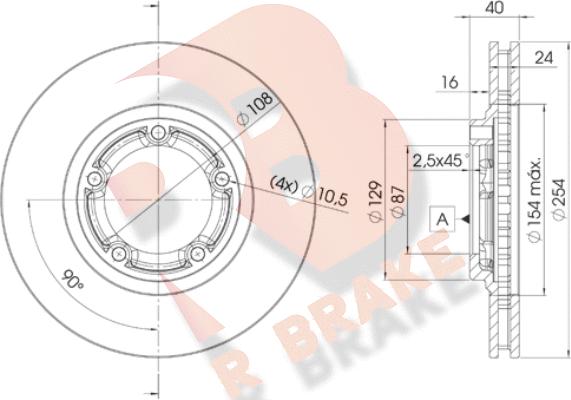 R Brake 78RBD20200 - Bremžu diski ps1.lv