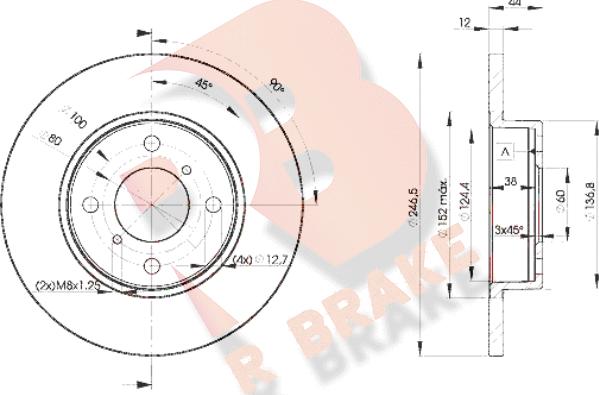 R Brake 78RBD20711 - Bremžu diski ps1.lv