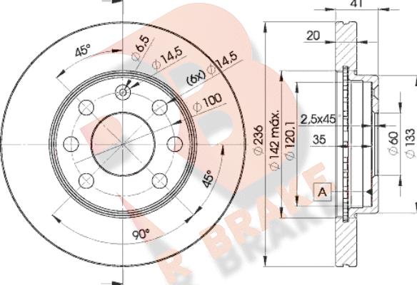 R Brake 78RBD21440 - Bremžu diski ps1.lv