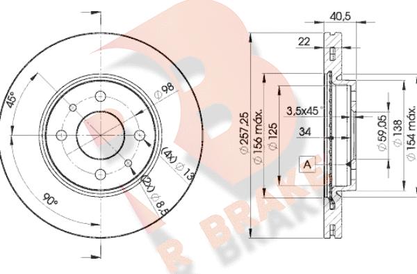 R Brake 78RBD21650 - Bremžu diski ps1.lv