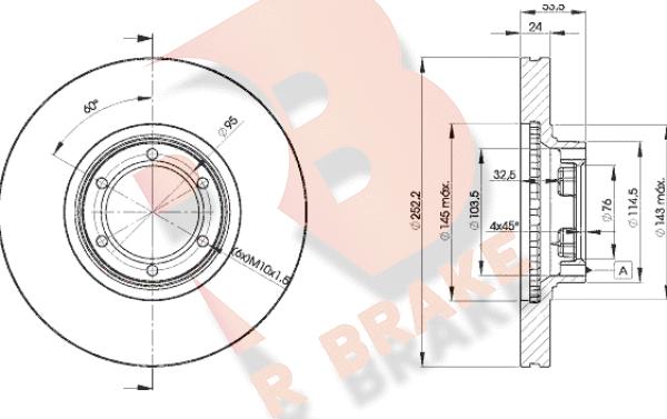 R Brake 78RBD21367 - Bremžu diski ps1.lv