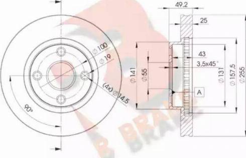 R Brake 78RBD21330 - Bremžu diski ps1.lv