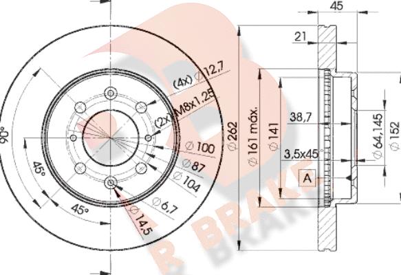 R Brake 78RBD21700 - Bremžu diski ps1.lv