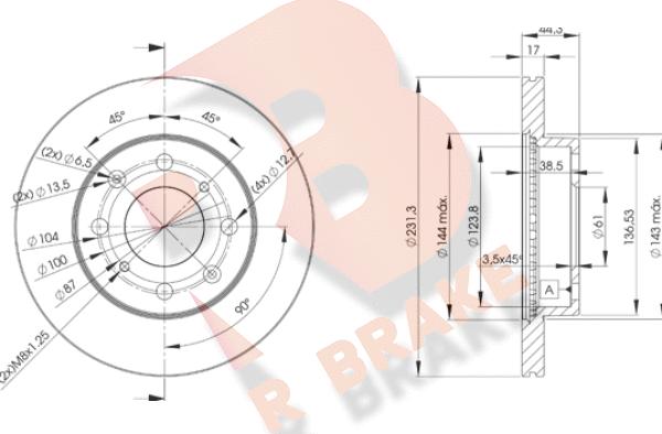 R Brake 78RBD21702 - Bremžu diski ps1.lv