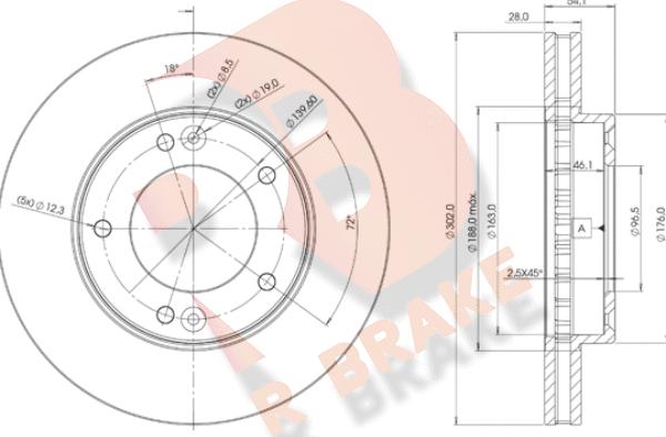 R Brake 78RBD21712 - Bremžu diski ps1.lv