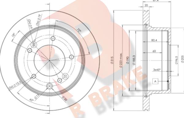 R Brake 78RBD28411 - Bremžu diski ps1.lv