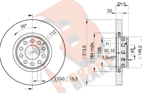 R Brake 78RBD28015 - Bremžu diski ps1.lv