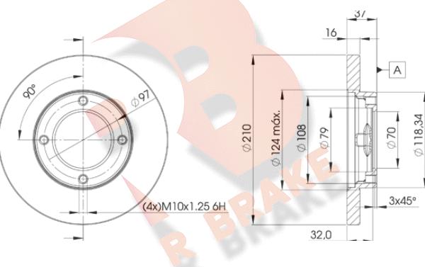 R Brake 78RBD28702 - Bremžu diski ps1.lv