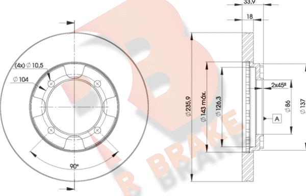 R Brake 78RBD28735 - Bremžu diski ps1.lv