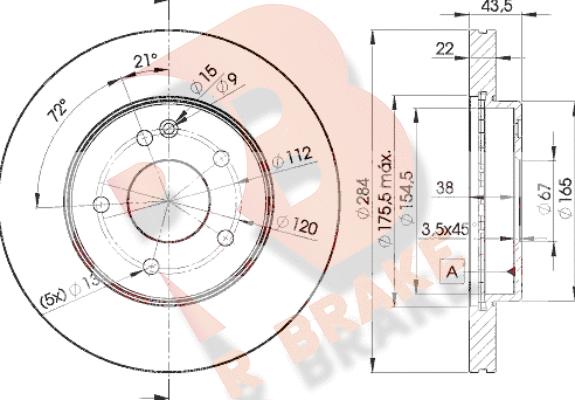 R Brake 78RBD23182 - Bremžu diski ps1.lv