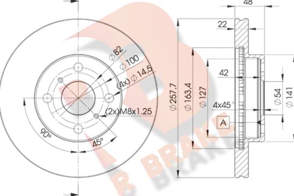 R Brake 78RBD22490 - Bremžu diski ps1.lv