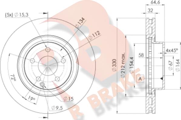 R Brake 78RBD22593 - Bremžu diski ps1.lv