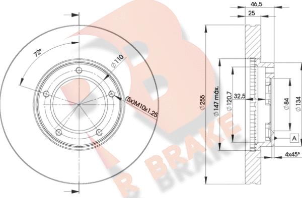 R Brake 78RBD22609 - Bremžu diski ps1.lv