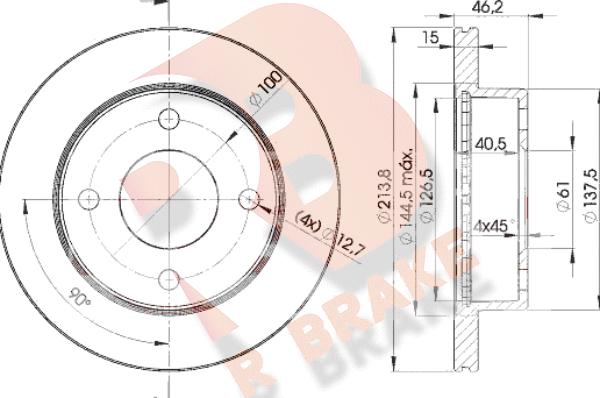 R Brake 78RBD22701 - Bremžu diski ps1.lv