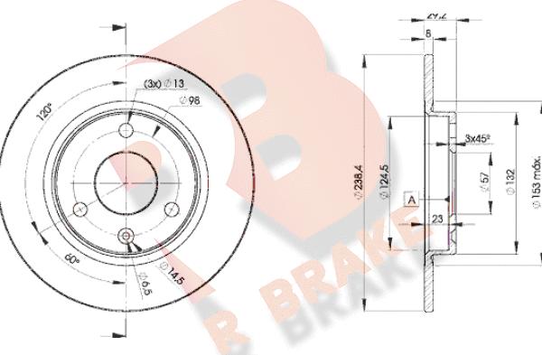 R Brake 78RBD27199 - Bremžu diski ps1.lv