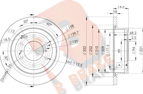 R Brake 78RBD27114 - Bremžu diski ps1.lv