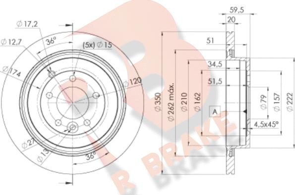 R Brake 78RBD27363 - Bremžu diski ps1.lv