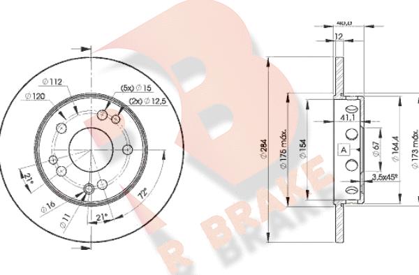 R Brake 78RBD27210 - Bremžu diski ps1.lv