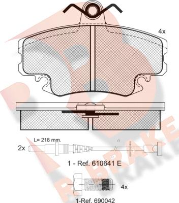 R Brake RB0993-700 - Bremžu uzliku kompl., Disku bremzes ps1.lv