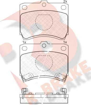 R Brake RB0969 - Bremžu uzliku kompl., Disku bremzes ps1.lv