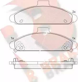 R Brake RB0963 - Bremžu uzliku kompl., Disku bremzes ps1.lv