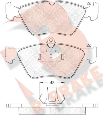 R Brake RB0988 - Bremžu uzliku kompl., Disku bremzes ps1.lv