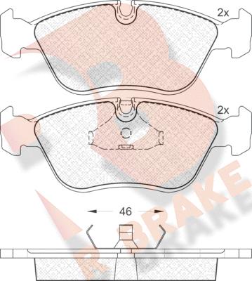 R Brake RB0934 - Bremžu uzliku kompl., Disku bremzes ps1.lv