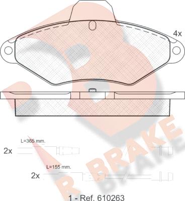 R Brake RB0920 - Bremžu uzliku kompl., Disku bremzes ps1.lv