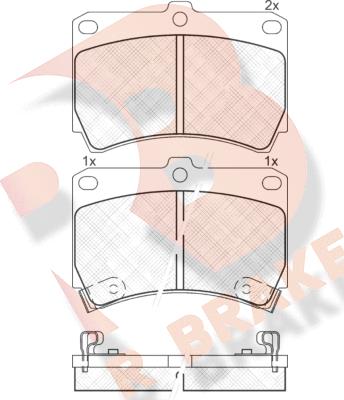 R Brake RB0970 - Bremžu uzliku kompl., Disku bremzes ps1.lv