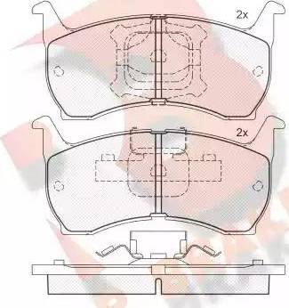 R Brake RB0446 - Bremžu uzliku kompl., Disku bremzes ps1.lv