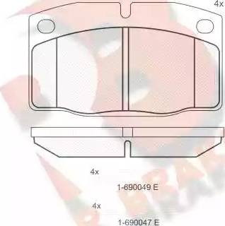 R Brake RB0454-072 - Bremžu uzliku kompl., Disku bremzes ps1.lv