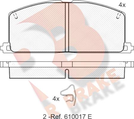 R Brake RB0462 - Bremžu uzliku kompl., Disku bremzes ps1.lv