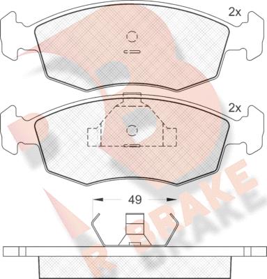 R Brake RB0543 - Bremžu uzliku kompl., Disku bremzes ps1.lv