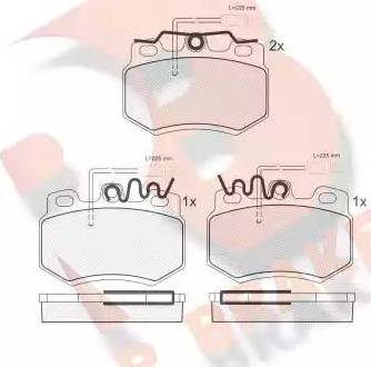 R Brake RB0555 - Bremžu uzliku kompl., Disku bremzes ps1.lv