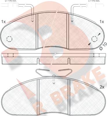 R Brake RB0561 - Bremžu uzliku kompl., Disku bremzes ps1.lv