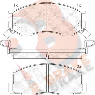 R Brake RB0524 - Bremžu uzliku kompl., Disku bremzes ps1.lv