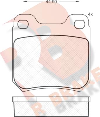 R Brake RB0692 - Bremžu uzliku kompl., Disku bremzes ps1.lv