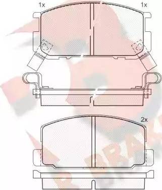 R Brake RB0605 - Bremžu uzliku kompl., Disku bremzes ps1.lv