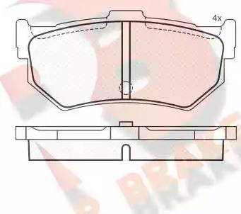 R Brake RB0607 - Bremžu uzliku kompl., Disku bremzes ps1.lv