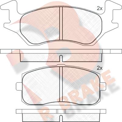 R Brake RB0629 - Bremžu uzliku kompl., Disku bremzes ps1.lv