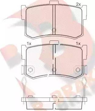 R Brake RB0677 - Bremžu uzliku kompl., Disku bremzes ps1.lv