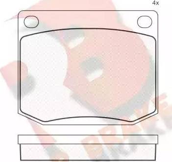 R Brake RB0176 - Bremžu uzliku kompl., Disku bremzes ps1.lv