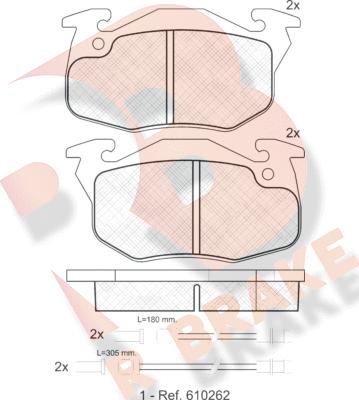 R Brake RB0866 - Bremžu uzliku kompl., Disku bremzes ps1.lv