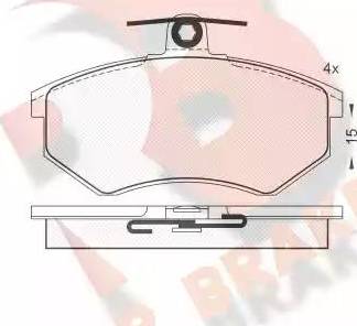 R Brake RB0809 - Bremžu uzliku kompl., Disku bremzes ps1.lv