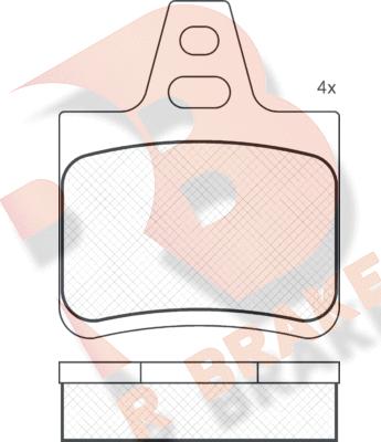 R Brake RB0812 - Bremžu uzliku kompl., Disku bremzes ps1.lv