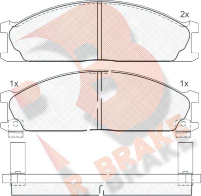 R Brake RB0885 - Bremžu uzliku kompl., Disku bremzes ps1.lv