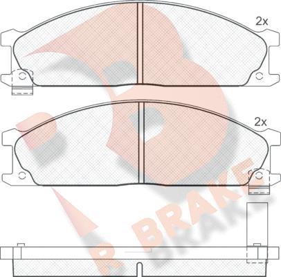 R Brake RB0886 - Bremžu uzliku kompl., Disku bremzes ps1.lv