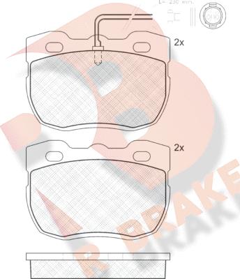 R Brake RB0839-203 - Bremžu uzliku kompl., Disku bremzes ps1.lv