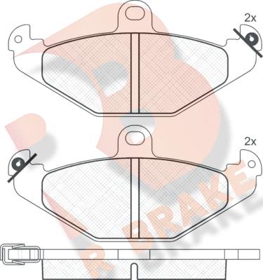 R Brake RB0874 - Bremžu uzliku kompl., Disku bremzes ps1.lv